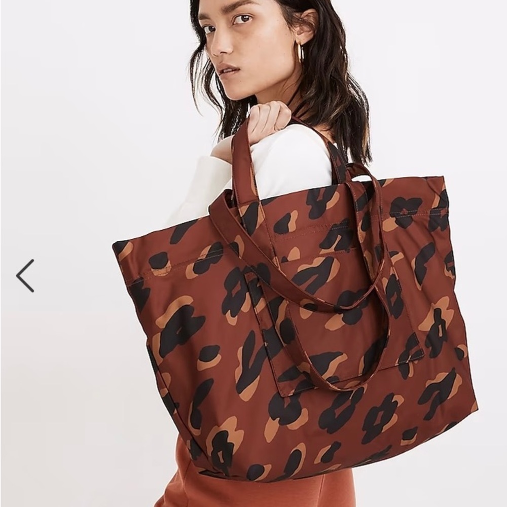 Madewell (Re)sourced tote in painted leopard